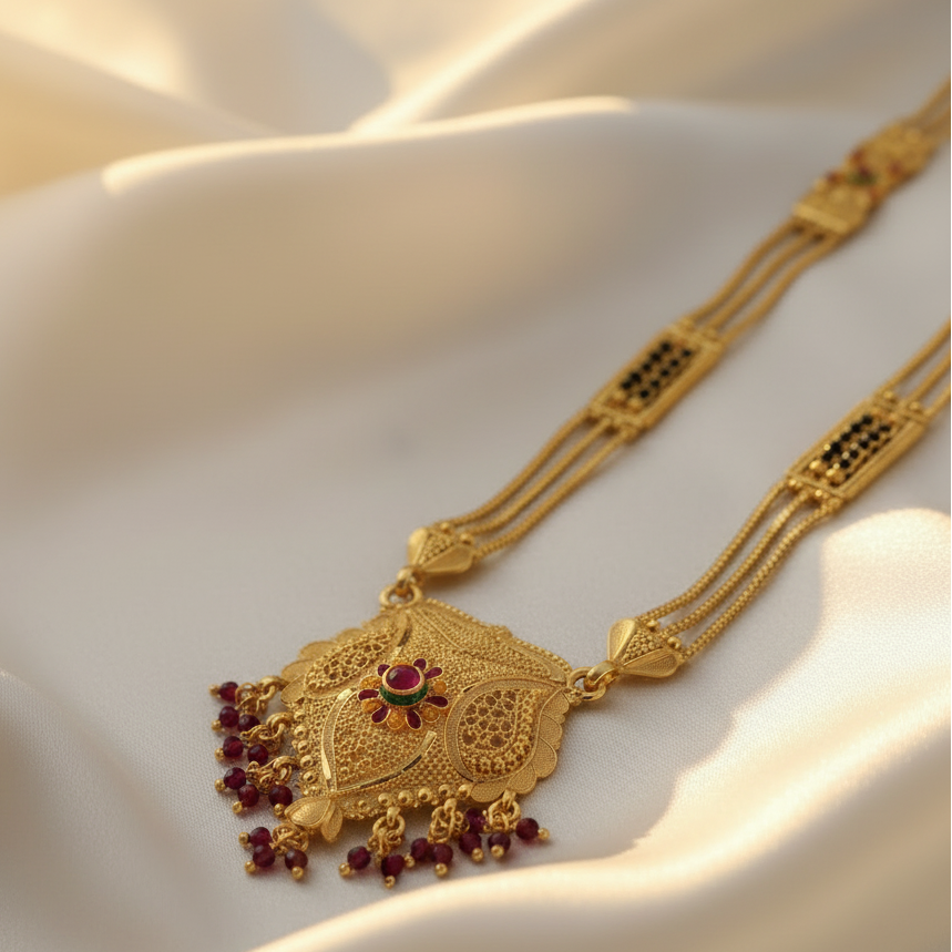 Forming fancy mangalsutra