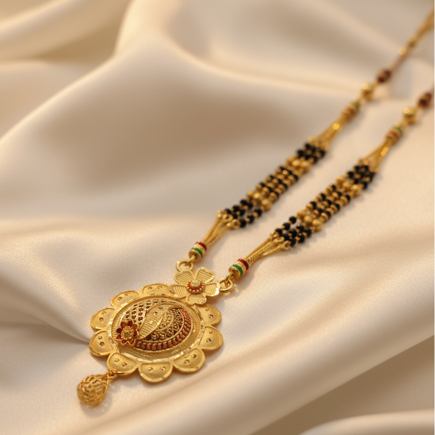 Forming fancy mangalsutra