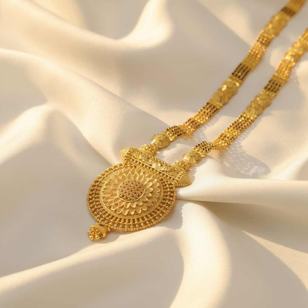 Forming fancy mangalsutra