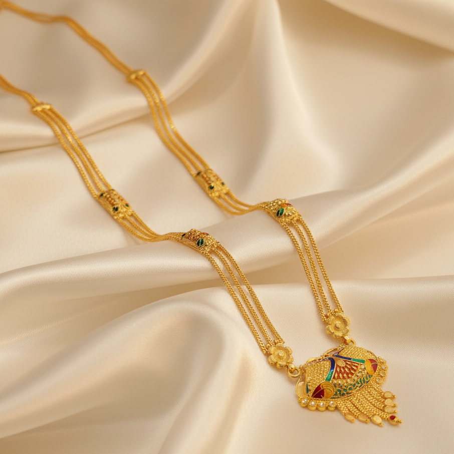Forming fancy mangalsutra